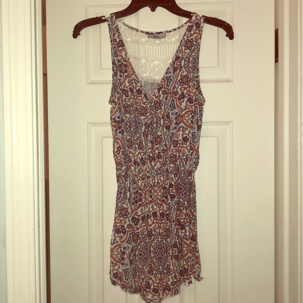 Romper with modern floral pattern